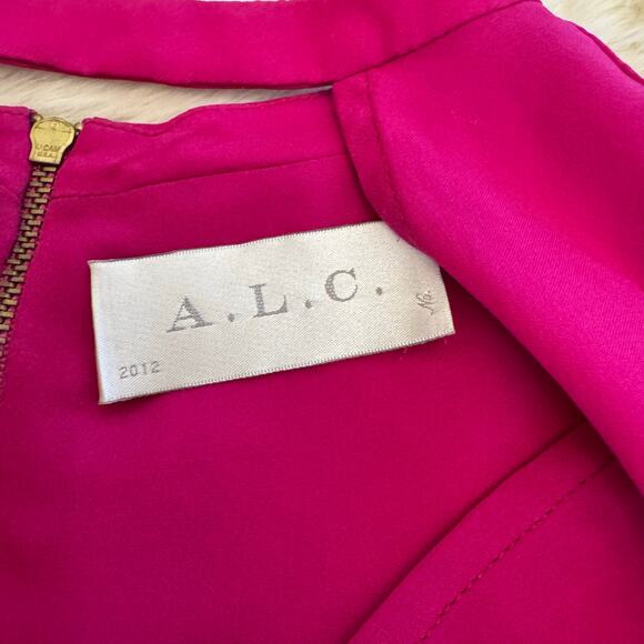 A.L.C. Pink Keyhole V-Neckline Sleeveless Silk Top Small NWOT - Picture 3 of 8